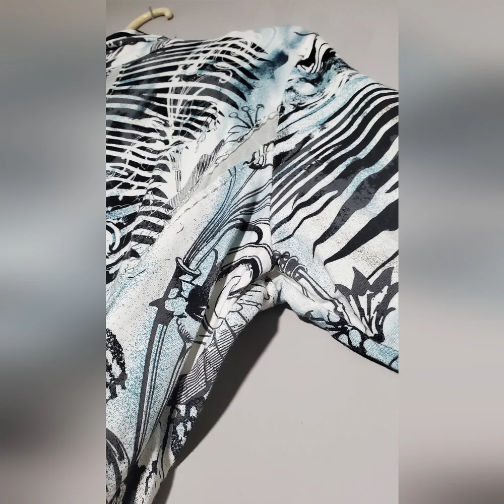 XL Bagutti Collection Women’s Blazer Jacket Abstract Animal Print Button Front - Picture 14 of 15